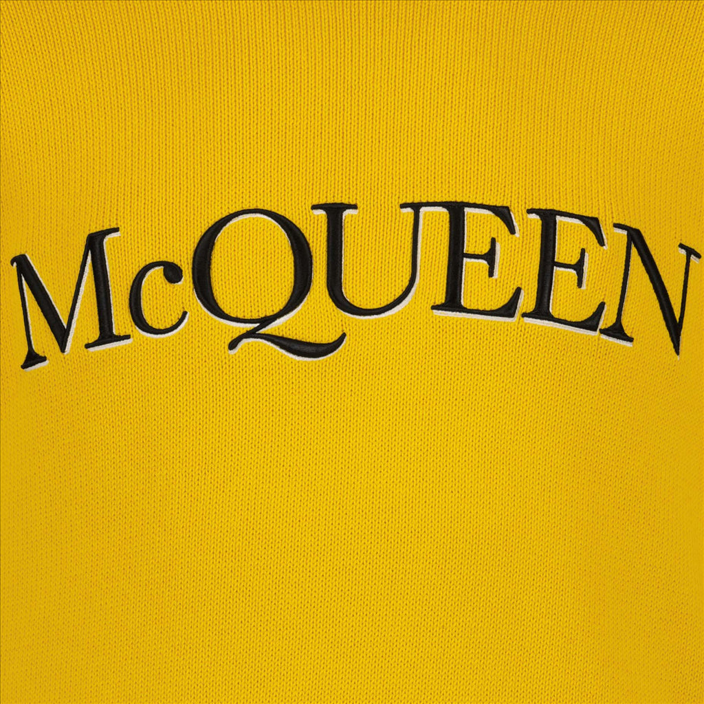 Knitwear Logo sweatshirt Alexander McQueen Yellow Man