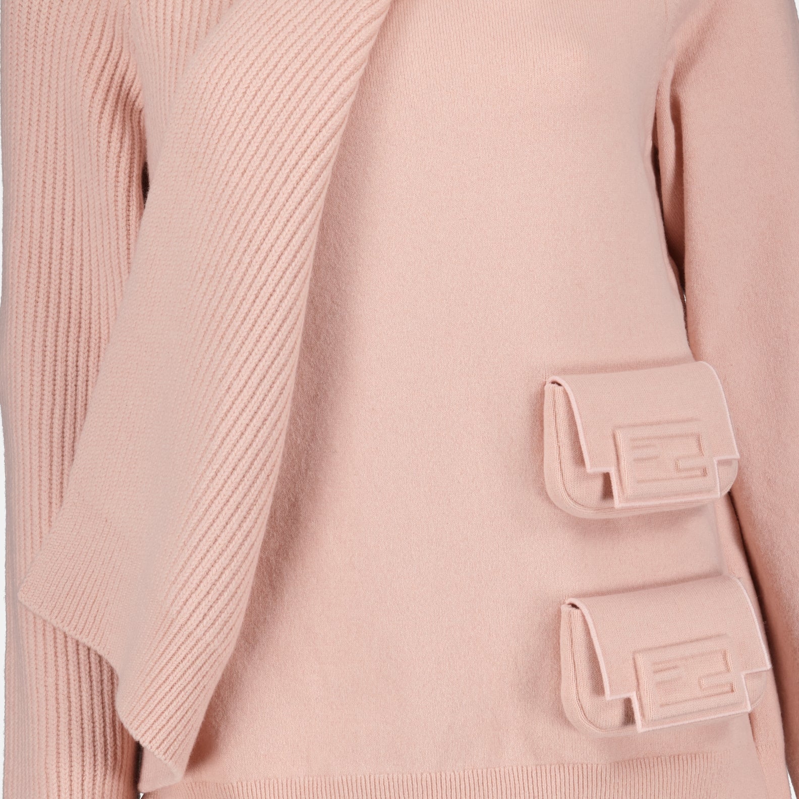 Maille Pull à poches Fendi Rose Femme