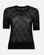 Top Pull ajouré DG Dolce & Gabbana Nero Femme