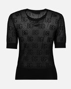 Top Pull ajouré DG Dolce & Gabbana Nero Femme