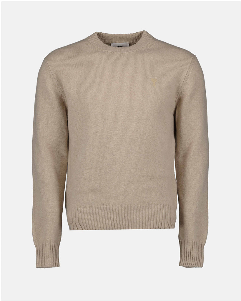 Knitwear Cashmere sweater Ami PARIS Beige Man