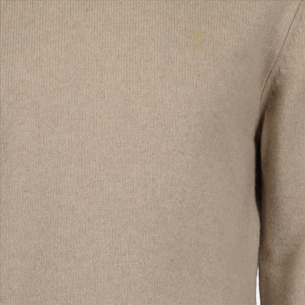 Knitwear Cashmere sweater Ami PARIS Beige Man
