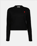 Prendas de punto Pull Ami de coeur Noir Ami PARIS Negro Femme