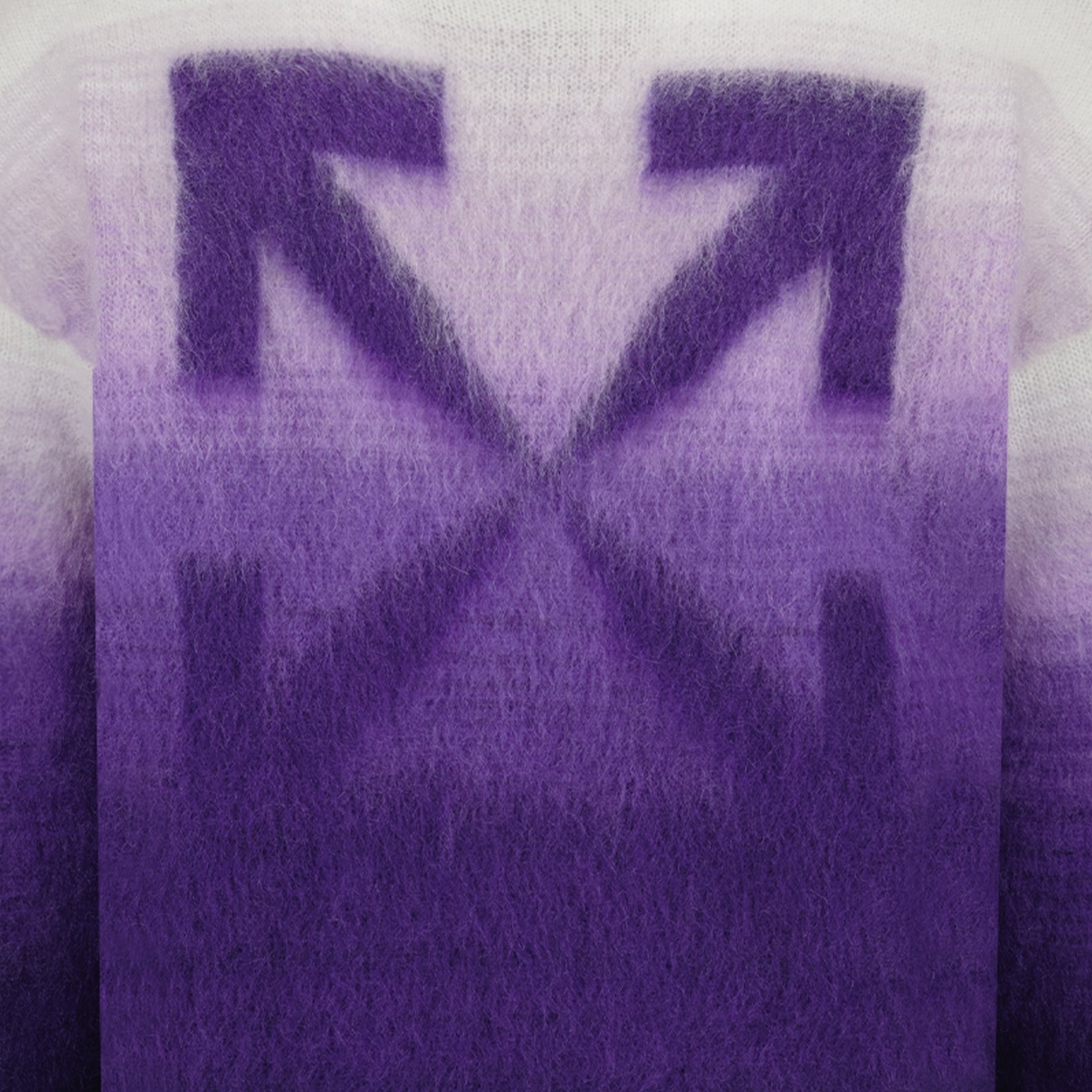 Knitwear Arrow Brushed Sweater Off-White Purple Man