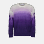 Knitwear Arrow Brushed Sweater Off-White Purple Man