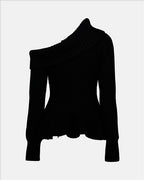 スウェットシャツ 非対称セーター Alexander McQueen 黒 女性