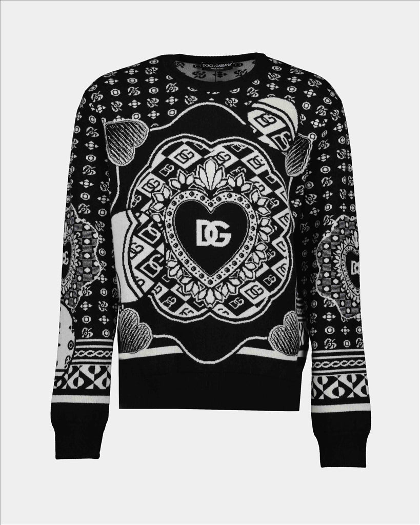 Knitwear Bandana Sweater Dolce & Gabbana Black Man