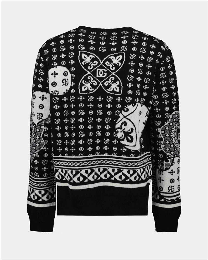 Knitwear Bandana Sweater Dolce & Gabbana Black Man
