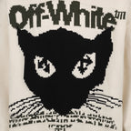 Maille Pull Cat Chunky Off-White Beige Homme