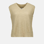 Malhas Pull sans manches Maison Margiela Bege Femme