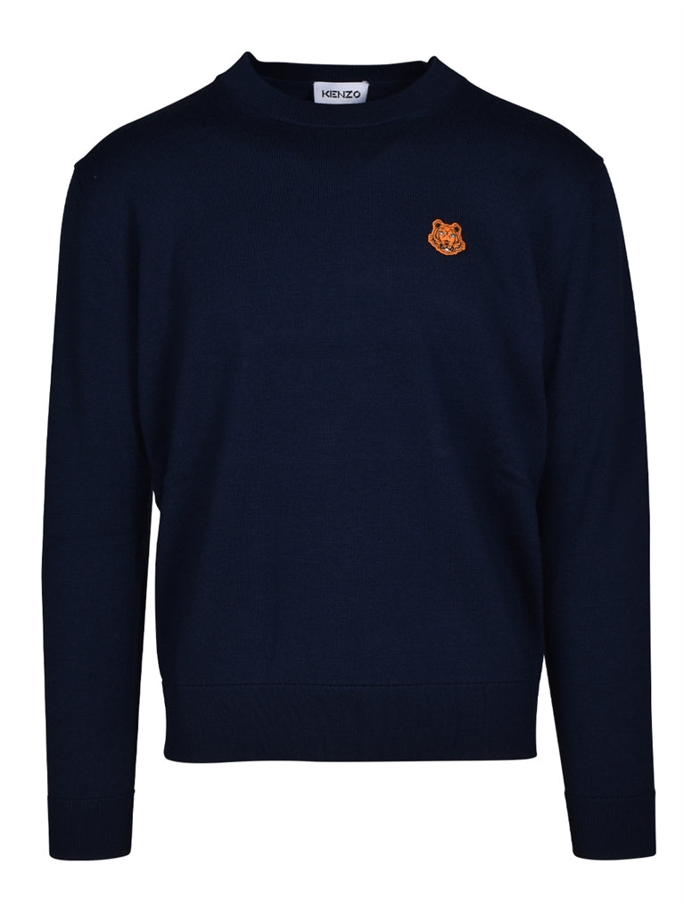 Strickwaren Pull brodé Tiger Kenzo Blau Homme