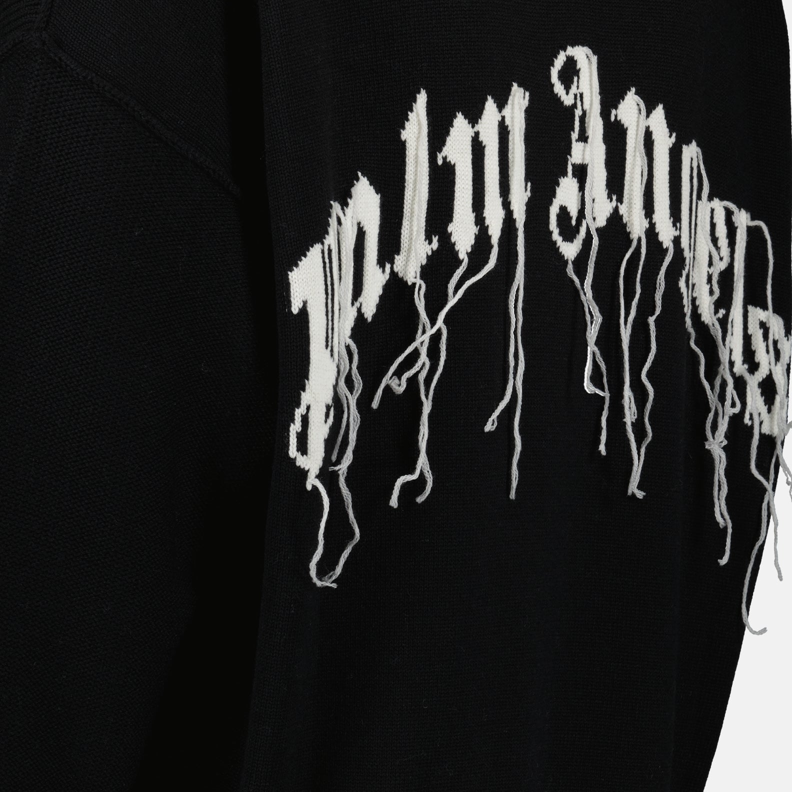 Knitwear Broken Shark Sweater Palm Angels Black Man