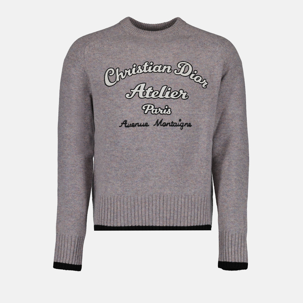 Maille Pull CD Atelier Dior Gris Homme