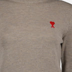 Maille Pull col roulé Ami PARIS Beige Femme