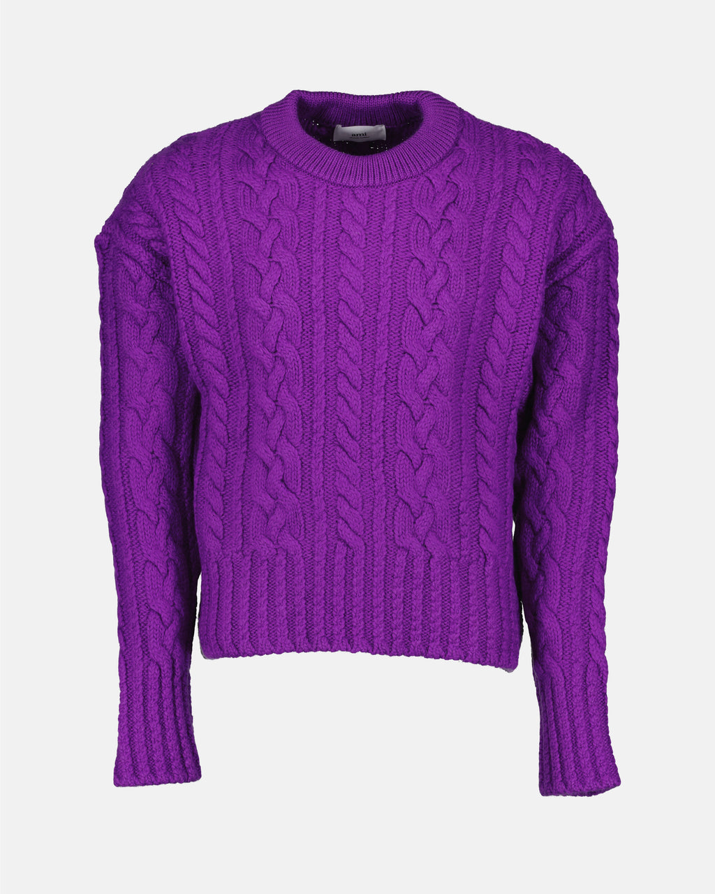 Knitwear Ribbed sweater Ami PARIS Purple Women