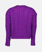 Knitwear Ribbed sweater Ami PARIS Purple Women