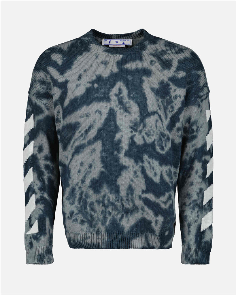 Malhas Pull Diag Arrow Off-White Cinza Homme