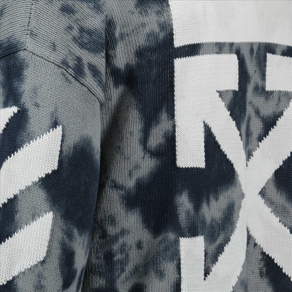 Maille Pull Diag Arrow Off-White Gris Homme