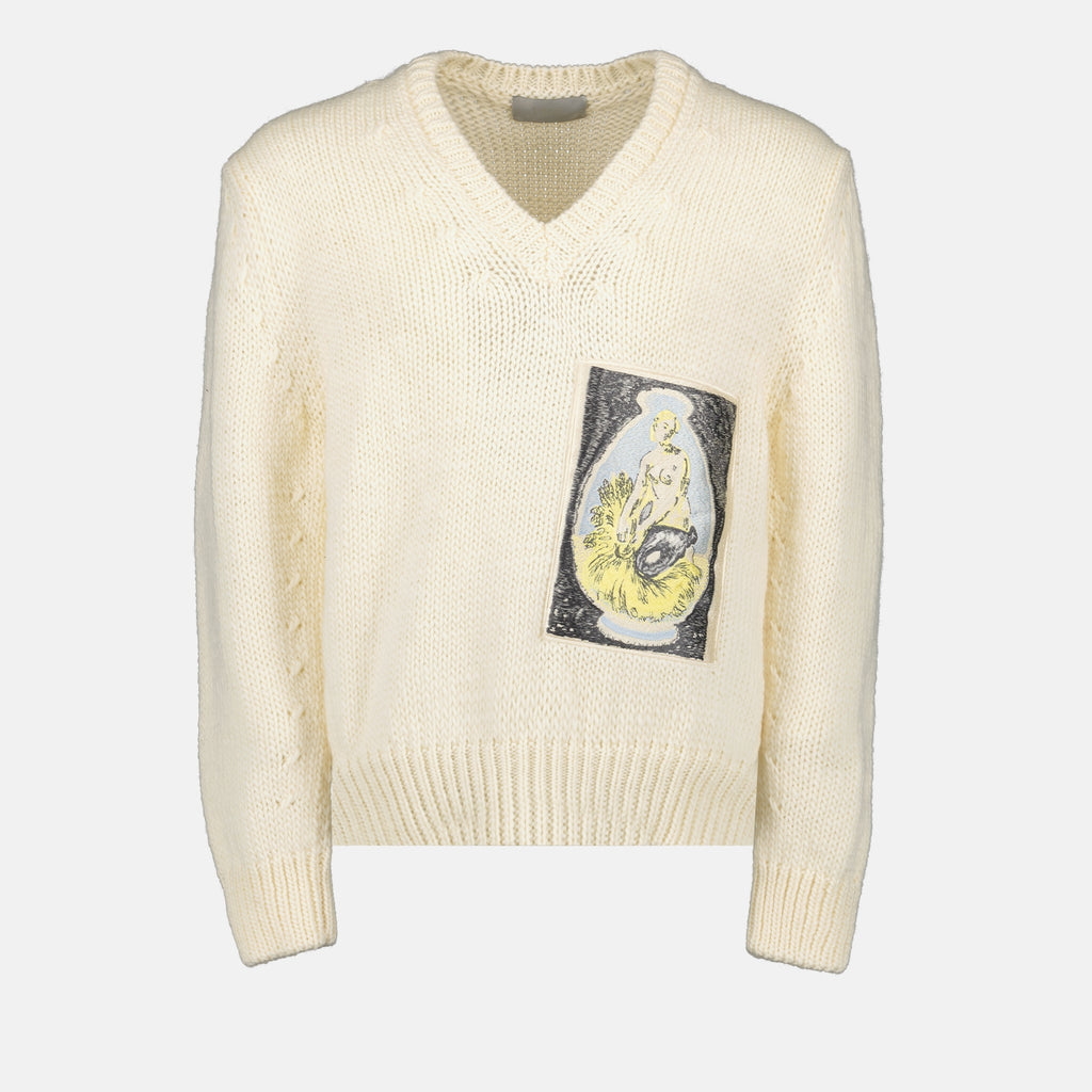 Maille Pull Duncan Grant and Charleston Dior Blanc Homme