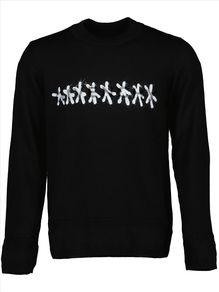 Maille Pull effet Tag Givenchy Noir Homme