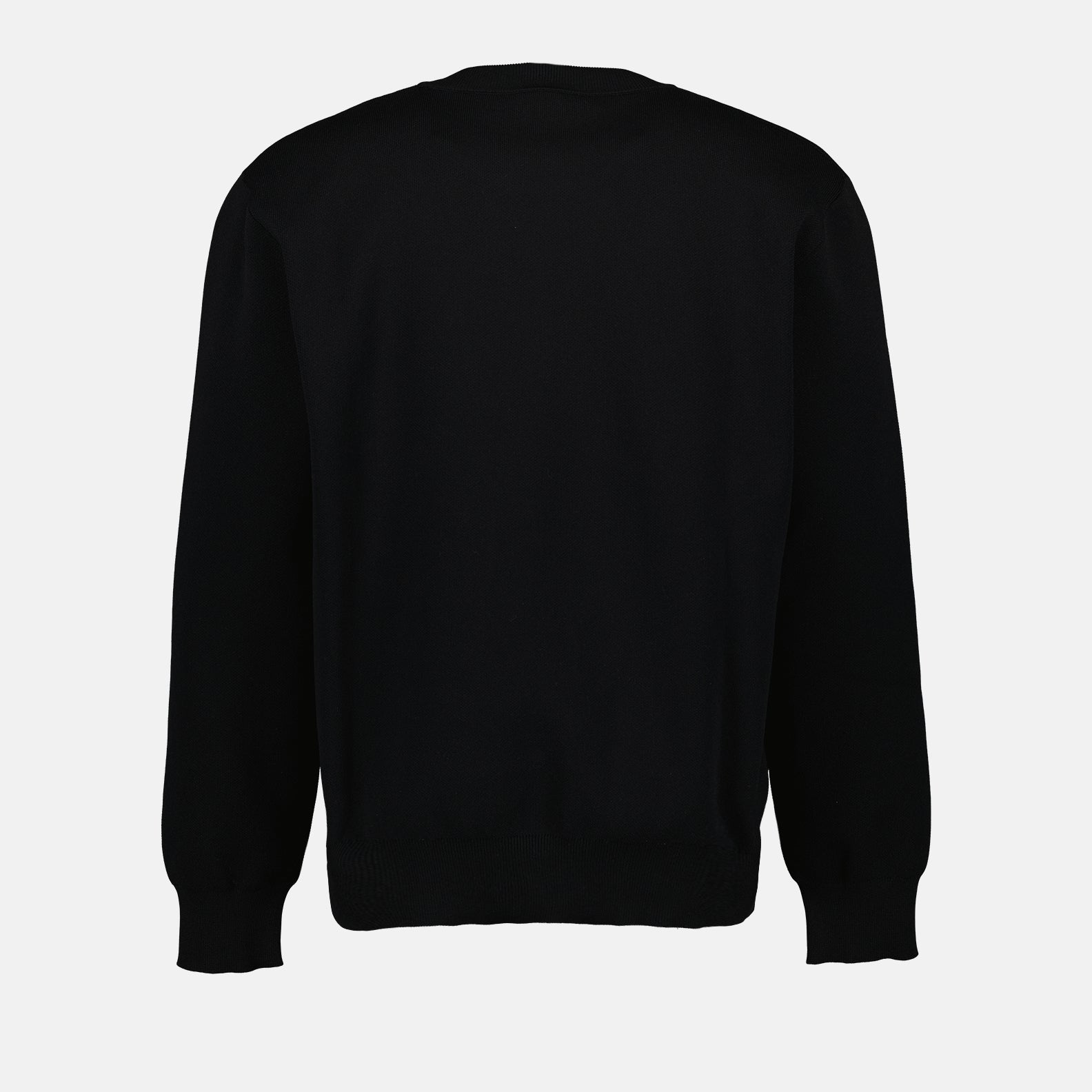 Maille Pull en laine à broderie Dolce & Gabbana Noir Homme