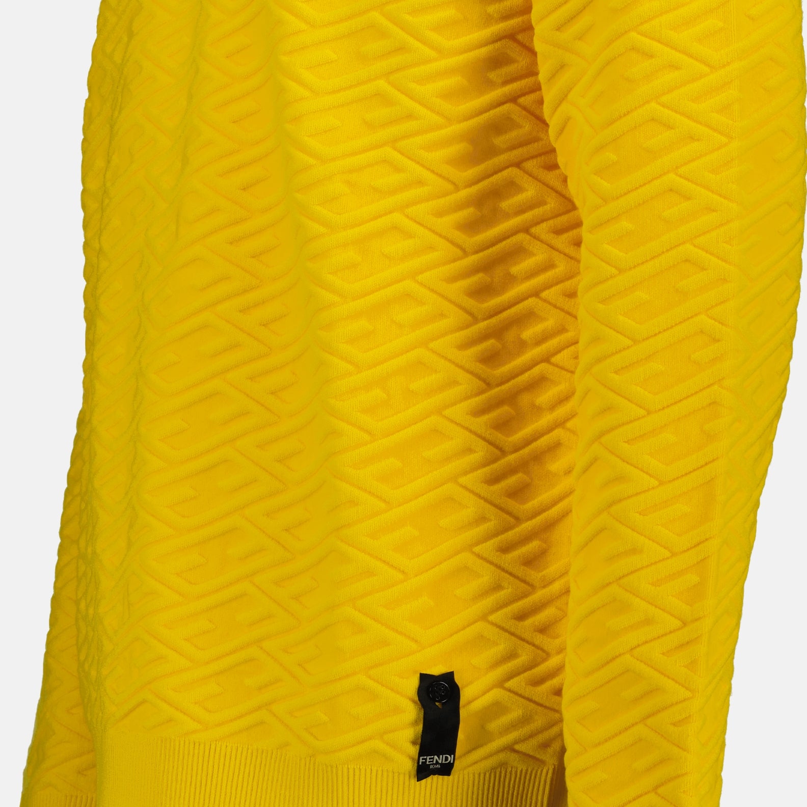 Knitwear FF sweater Fendi Yellow Man
