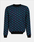 Maille Pull Greca Versace Violet Homme