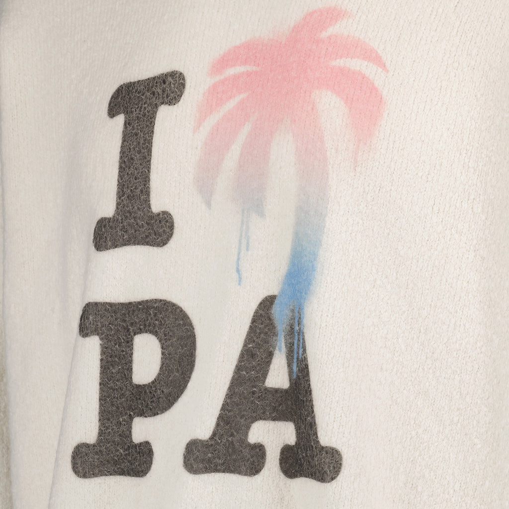 Maille Pull I Love PA Palm Angels Blanc Femme