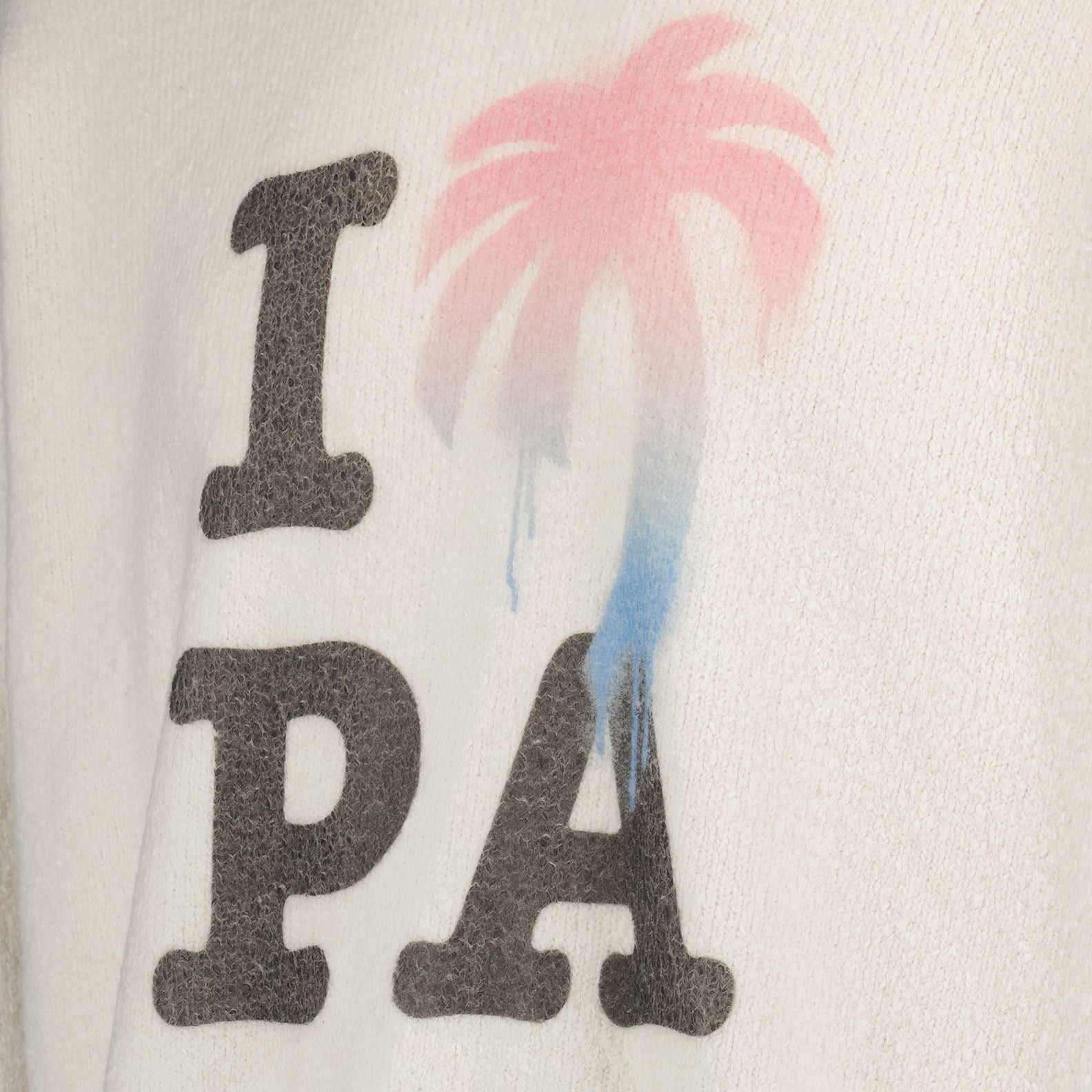 Maille Pull I Love PA Palm Angels Blanc Femme