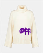 Sweatshirts White Intarsia Sweater Off-White White Women