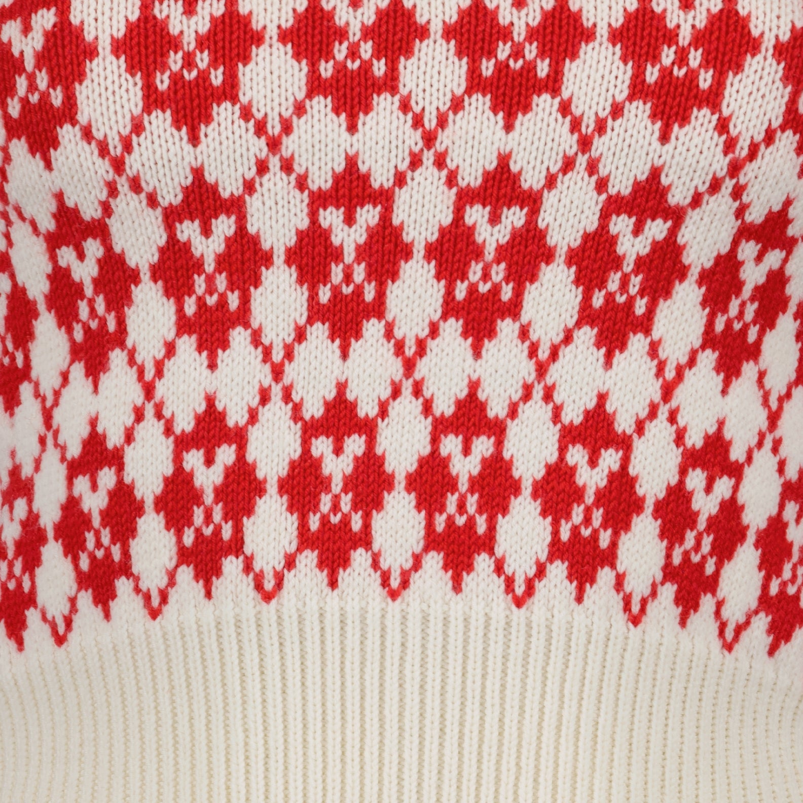 Sleeveless jacquard sweater