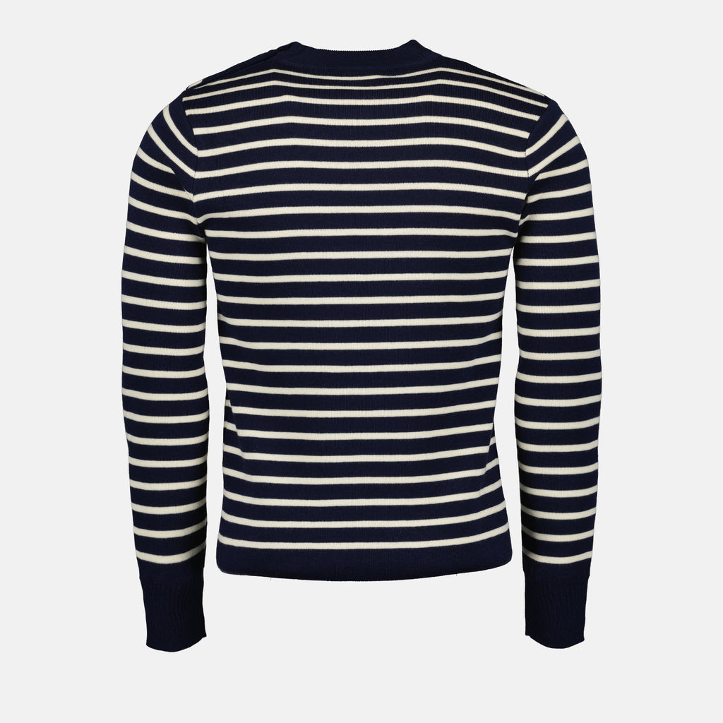 Maille Pull marinière Ami PARIS Bleu Homme