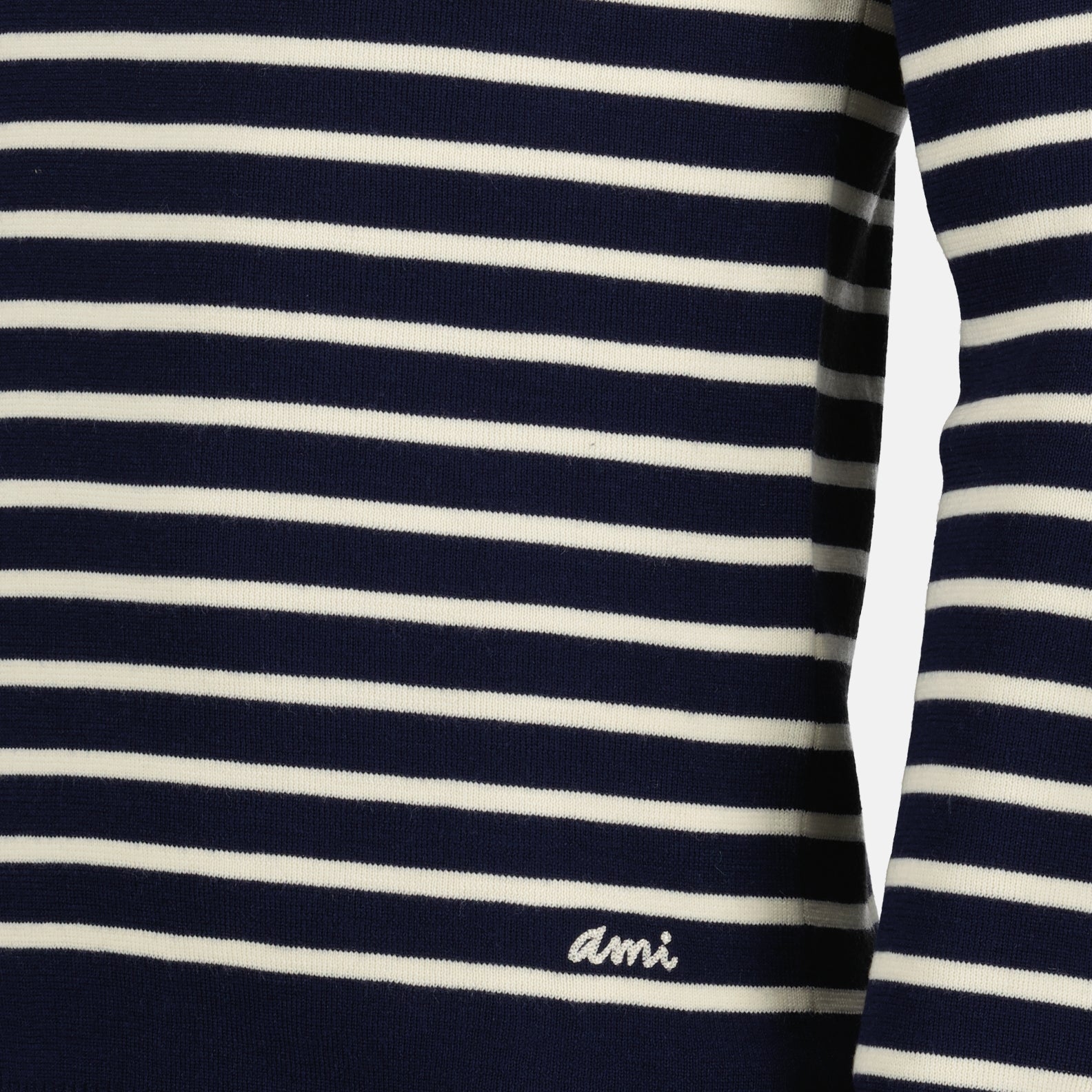 Maille Pull marinière Ami PARIS Bleu Homme