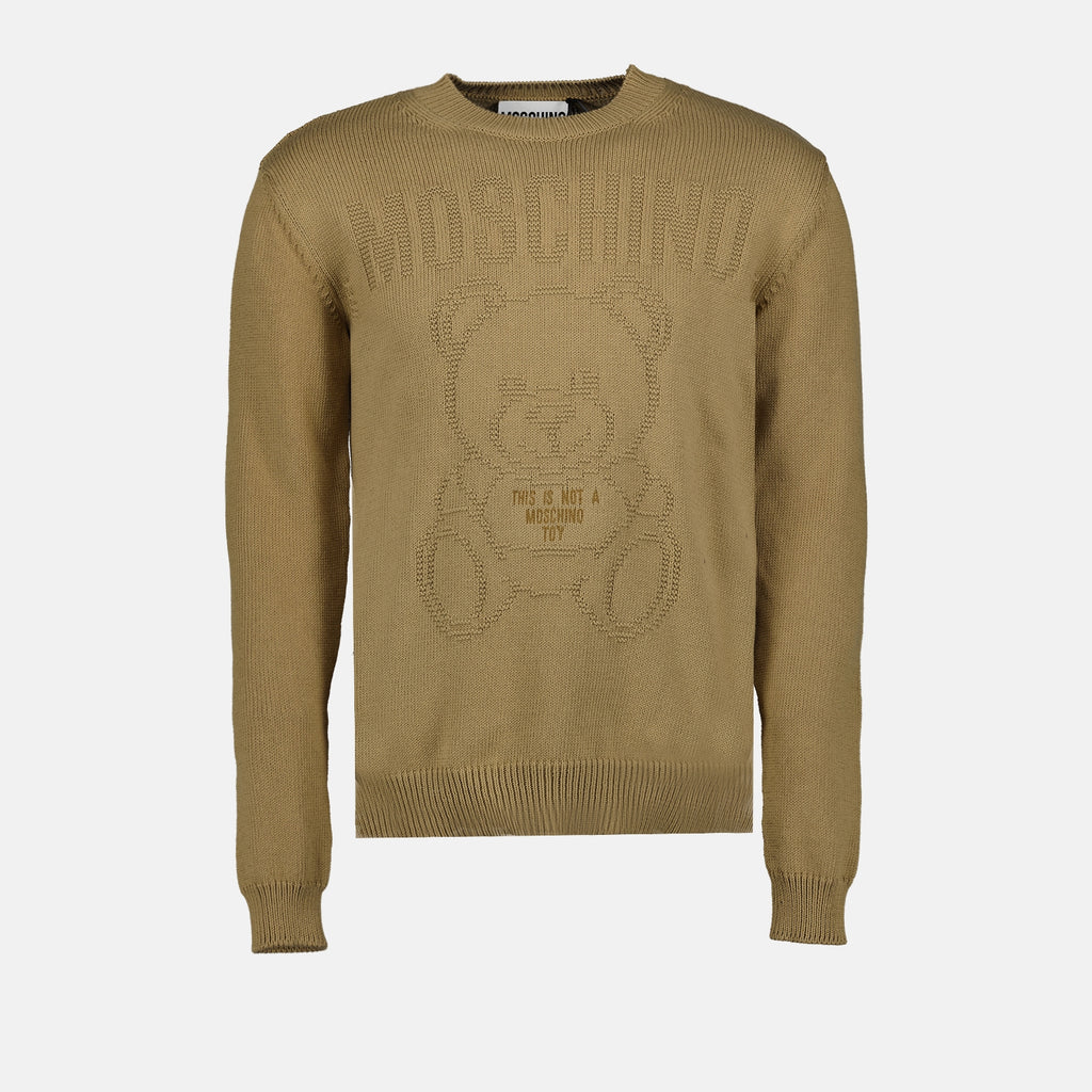 Knitwear Teddy sweater Moschino Brown Man