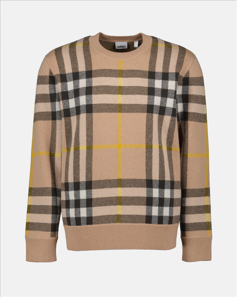 Maille Pull Nixon Burberry Beige Homme