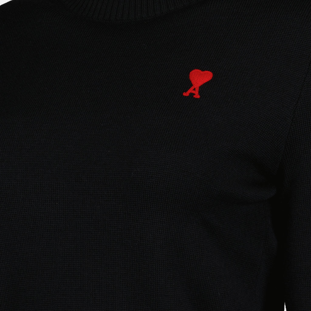 Maille Pull col roulé Ami PARIS Noir Femme