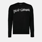 Maille Pull à logo Dolce & Gabbana Noir Homme