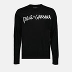 Maille Pull à logo Dolce & Gabbana Noir Homme