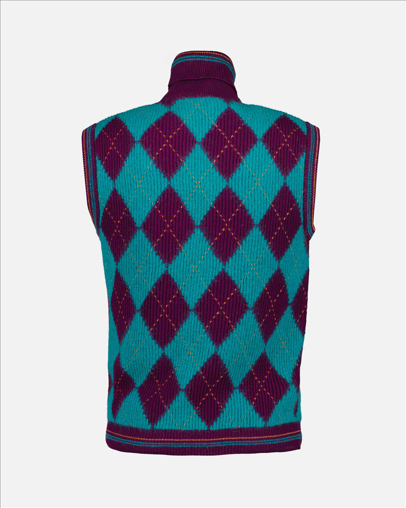Knitwear Sleeveless Sweater Versace Purple Men