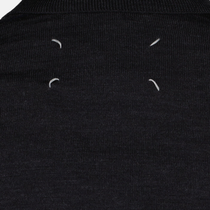 Maille Pull Signature Maison Margiela Gris Femme