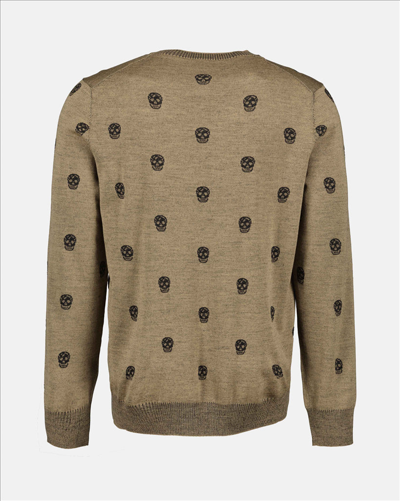 Knitwear Skull Sweater Alexander McQueen Green Man