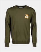 Maille Pull Teddy Moschino Vert Homme