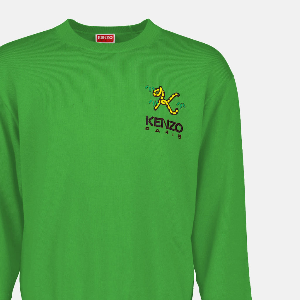 Maille Pull Tiger Tail K Kenzo Vert Homme