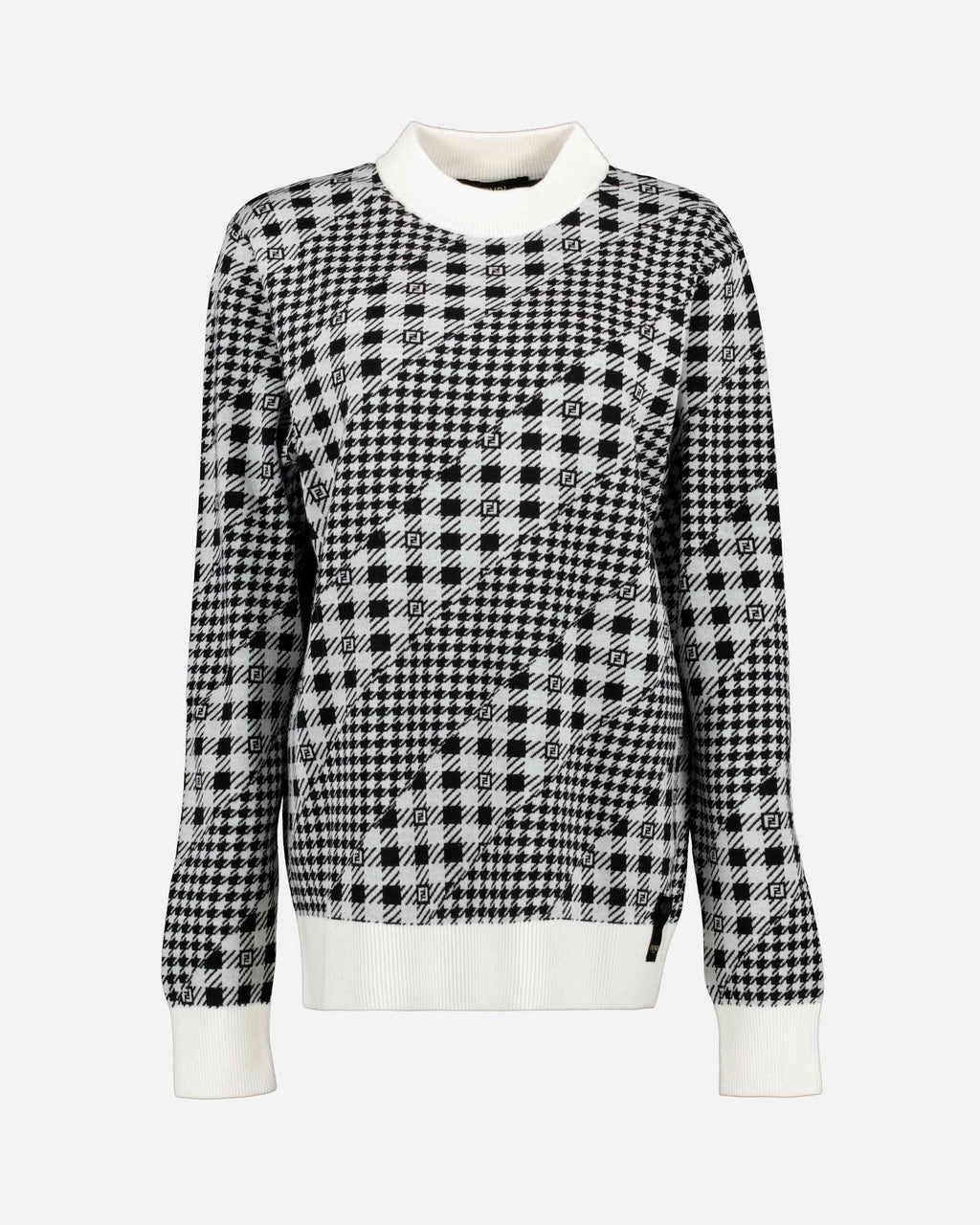 Knitwear Gingham sweater Fendi Gray Man