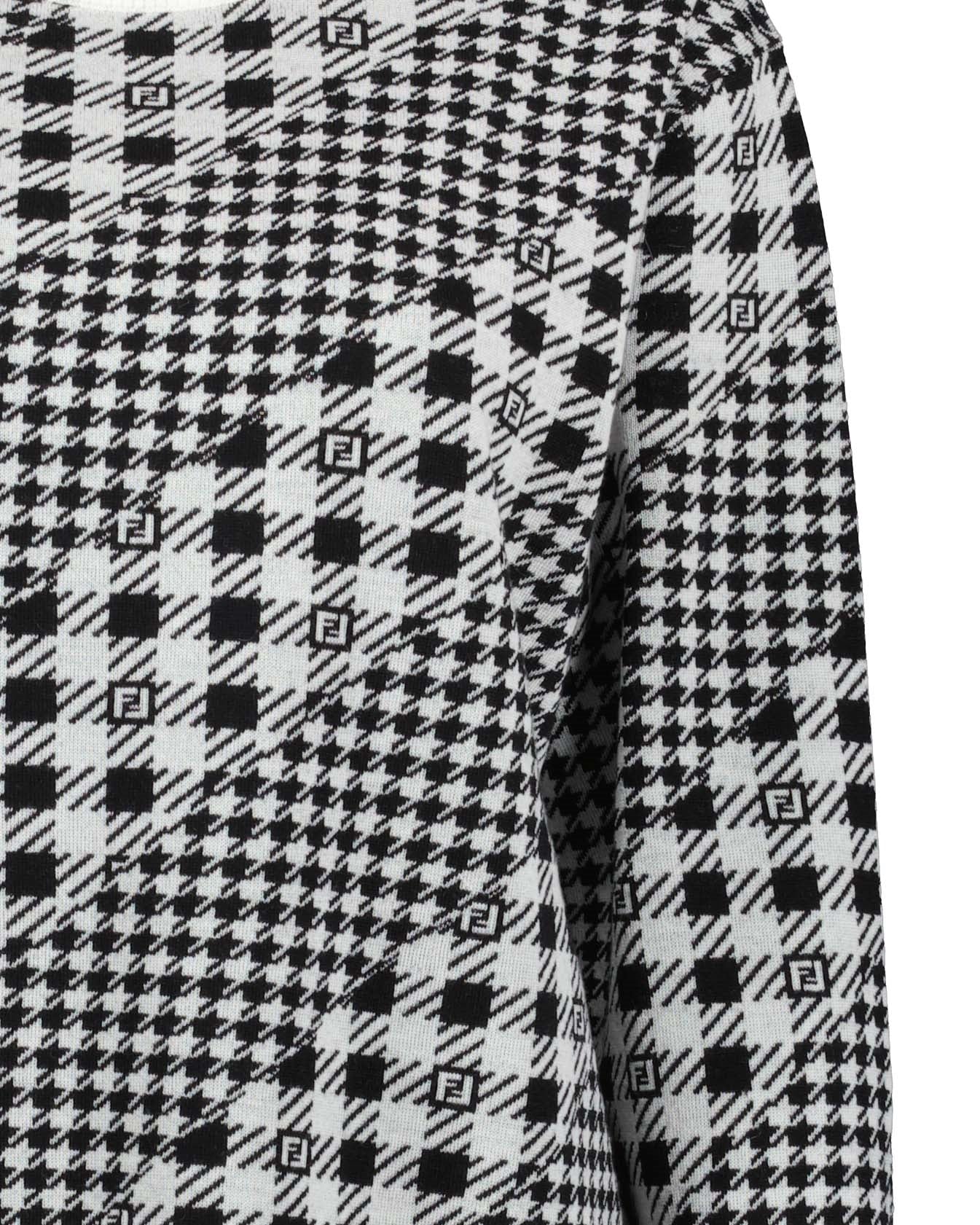 Maille Pull Vichy Fendi Gris Homme