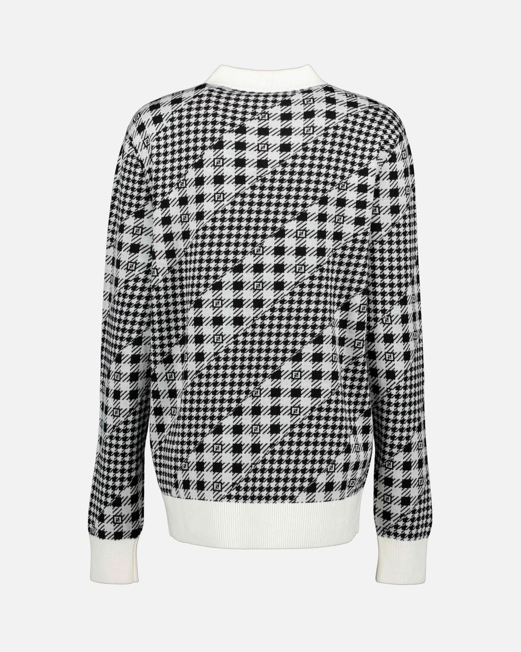 Knitwear Gingham sweater Fendi Gray Man