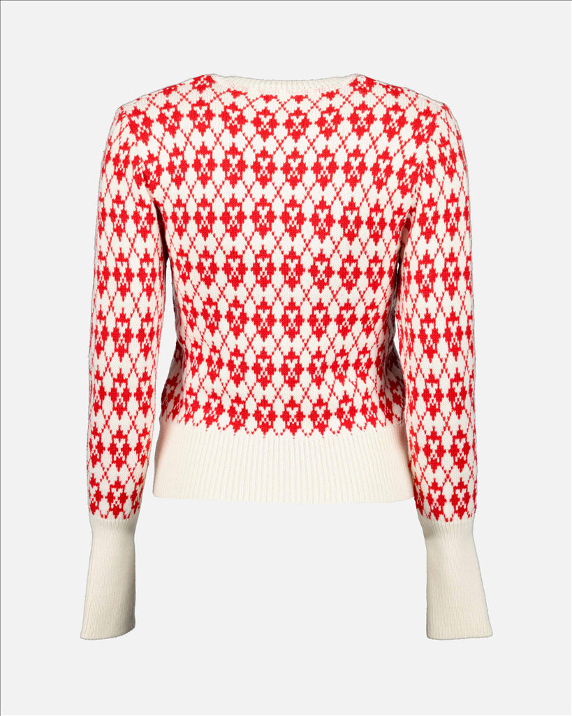 Maille Pull vintage Ami PARIS Rouge Femme