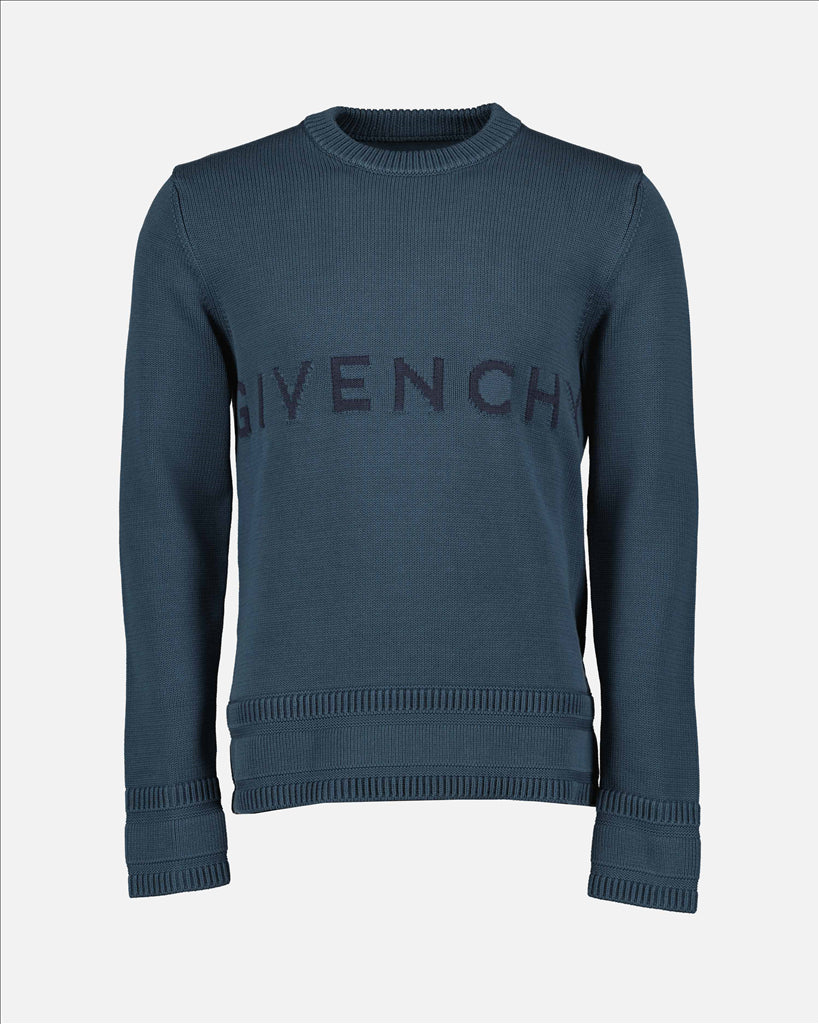 Maille Pullover à logo Givenchy Bleu Homme