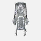 Robes Robe à sequins Ami PARIS Argenté Femme