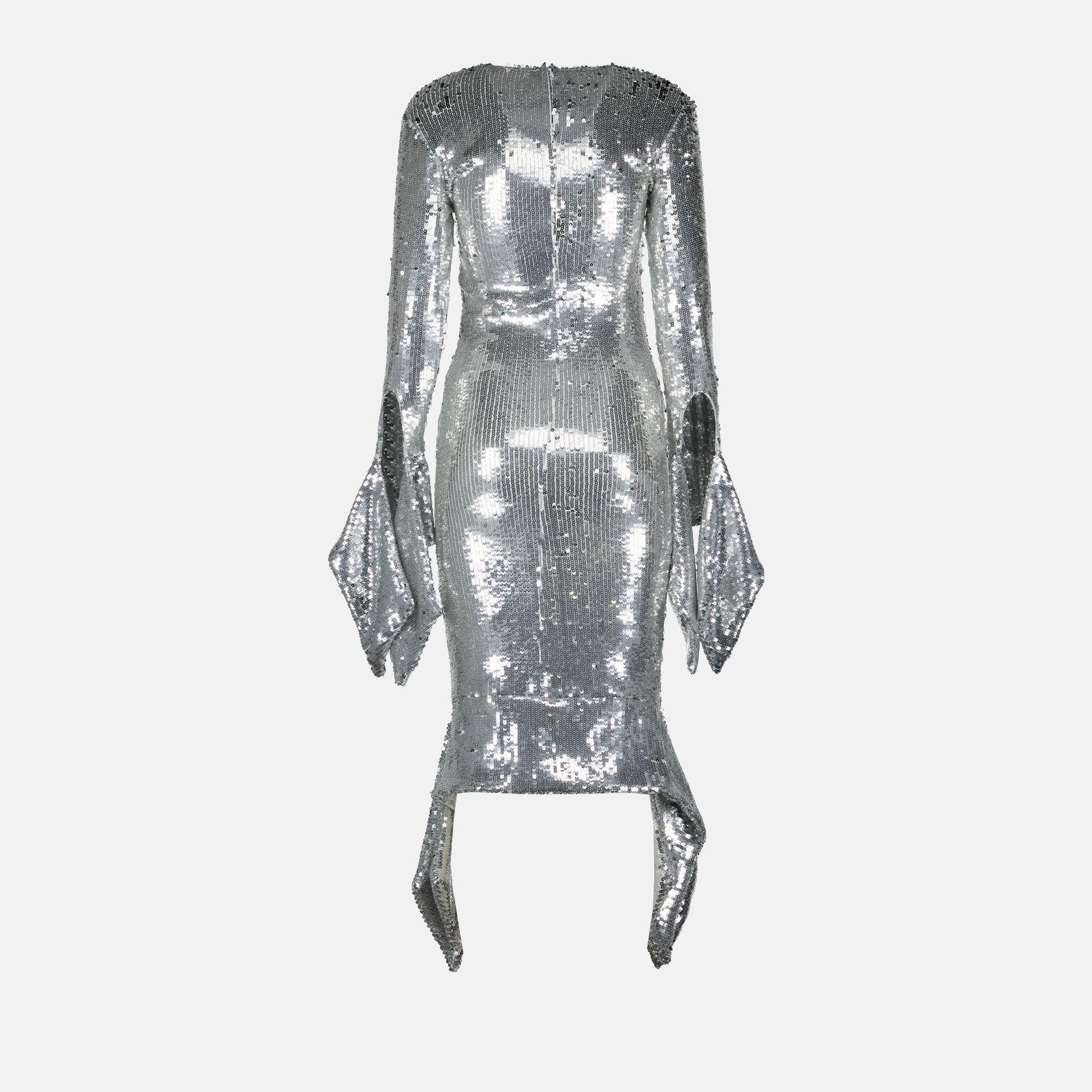 Robes Robe à sequins Ami PARIS Argenté Femme